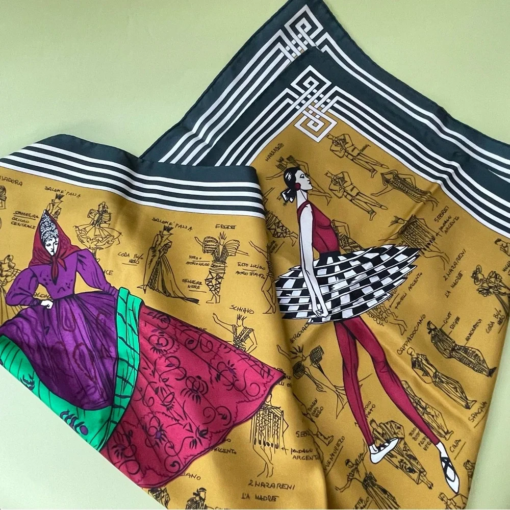 Vintage 80’s multicolored Gianni Versace silk scarf